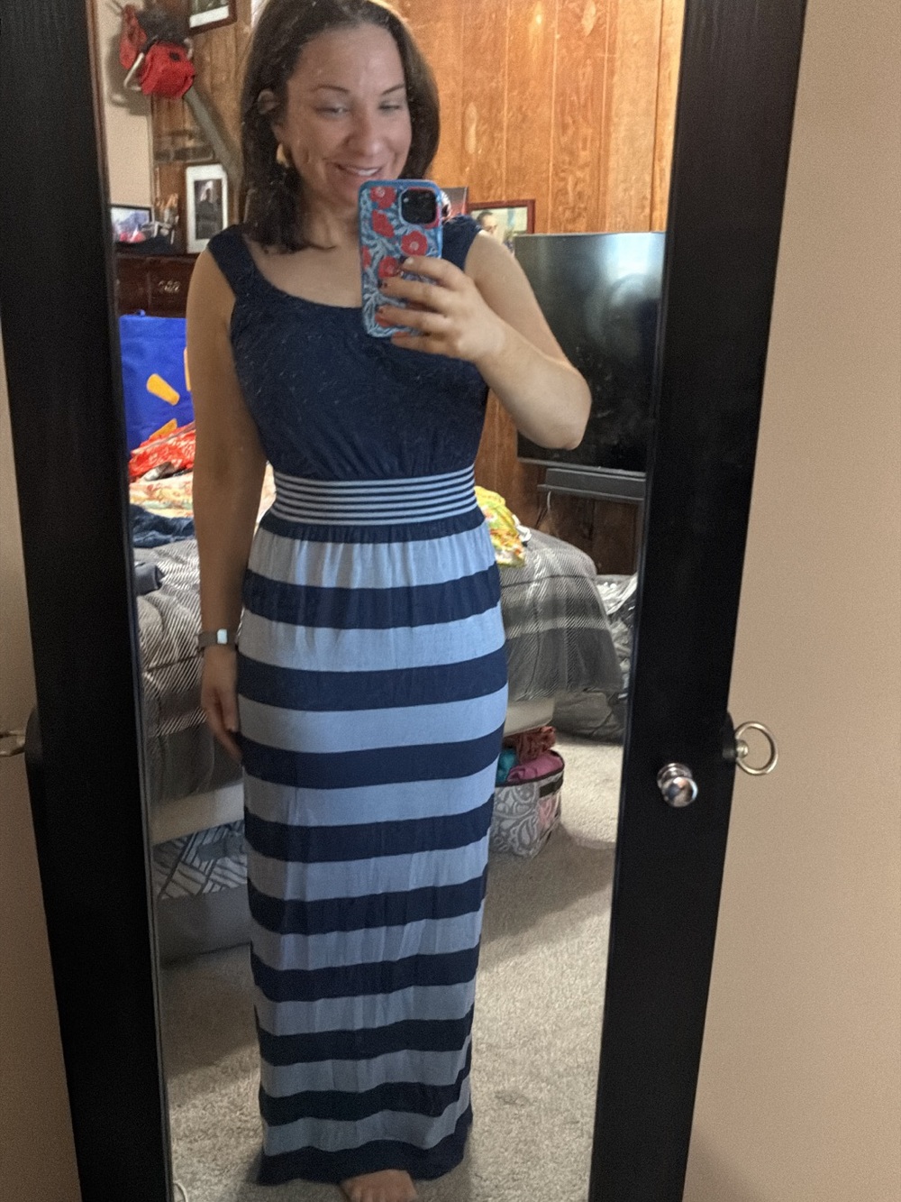 Ocean club stripped maxi dress